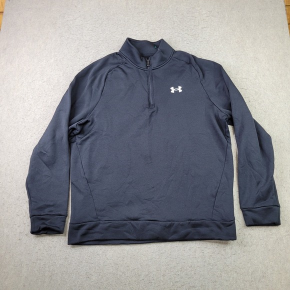 Under Armour Other - Under Armour 1/4 Zip Fleece Pullover Mens XL Black Loose Mock Neck Performance